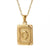 Hip-hop Letter Titanium Steel Plating Gold Plated Pendant Necklace