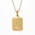 Hip-hop Letter Titanium Steel Plating Gold Plated Pendant Necklace