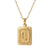 Hip-hop Letter Titanium Steel Plating Gold Plated Pendant Necklace