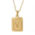 Hip-hop Letter Titanium Steel Plating Gold Plated Pendant Necklace