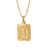 Hip-hop Letter Titanium Steel Plating Gold Plated Pendant Necklace