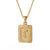 Hip-hop Letter Titanium Steel Plating Gold Plated Pendant Necklace