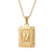 Hip-hop Letter Titanium Steel Plating Gold Plated Pendant Necklace