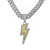 Hip-hop Lightning Alloy Plating Inlay Rhinestones Men's Pendant Necklace