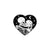 Hip-hop Moon Heart Shape Skull Alloy Plating Unisex Brooches