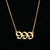 Hip-hop Number Stainless Steel Necklace Plating Stainless Steel Necklaces