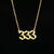 Hip-hop Number Stainless Steel Necklace Plating Stainless Steel Necklaces