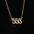 Hip-hop Number Stainless Steel Necklace Plating Stainless Steel Necklaces