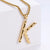 Hip-hop Polished Plating 18k Gold Stainless Steel Alphabet Pendant Wholesale