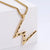 Hip-hop Polished Plating 18k Gold Stainless Steel Alphabet Pendant Wholesale