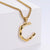 Hip-hop Polished Plating 18k Gold Stainless Steel Alphabet Pendant Wholesale