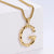 Hip-hop Polished Plating 18k Gold Stainless Steel Alphabet Pendant Wholesale