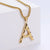 Hip-hop Polished Plating 18k Gold Stainless Steel Alphabet Pendant Wholesale