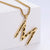 Hip-hop Polished Plating 18k Gold Stainless Steel Alphabet Pendant Wholesale