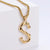 Hip-hop Polished Plating 18k Gold Stainless Steel Alphabet Pendant Wholesale