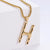 Hip-hop Polished Plating 18k Gold Stainless Steel Alphabet Pendant Wholesale