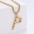 Hip-hop Polished Plating 18k Gold Stainless Steel Alphabet Pendant Wholesale