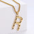 Hip-hop Polished Plating 18k Gold Stainless Steel Alphabet Pendant Wholesale