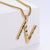 Hip-hop Polished Plating 18k Gold Stainless Steel Alphabet Pendant Wholesale