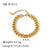 Hip-hop Punk Classic Style Solid Color Stainless Steel Handmade Plating Thick 18k Gold Plated Bracelets