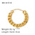 Hip-hop Punk Classic Style Solid Color Stainless Steel Handmade Plating Thick 18k Gold Plated Bracelets