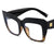 Hip-hop Punk Color Block Ac Square Patchwork Full Frame Optical Glasses