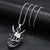 Hip-hop Punk Cross Tree Skull Stainless Steel Alloy Plating Silver Plated Pendant Necklace