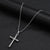 Hip-hop Punk Cross Tree Skull Stainless Steel Alloy Plating Silver Plated Pendant Necklace