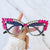 Hip-hop Punk Geometric Ac Special-shaped Mirror Diamond Full Frame Glasses