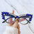 Hip-hop Punk Geometric Ac Special-shaped Mirror Diamond Full Frame Glasses