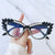 Hip-hop Punk Geometric Ac Special-shaped Mirror Diamond Full Frame Glasses