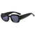 Hip-hop Punk Solid Color Ac Square Full Frame Men's Sunglasses