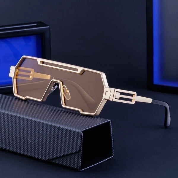 Hip-hop Punk Solid Color Pc Square Full Frame Men's Sunglasses