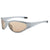 Hip-hop Punk Streetwear Color Block Ac Oval Frame Full Frame Women's Sunglasses