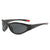 Hip-hop Punk Streetwear Color Block Ac Oval Frame Full Frame Women's Sunglasses