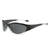 Hip-hop Punk Streetwear Color Block Ac Oval Frame Full Frame Women's Sunglasses