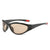 Hip-hop Punk Streetwear Color Block Ac Oval Frame Full Frame Women's Sunglasses