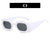 Hip-hop Punk Streetwear Geometric Ac Special-shaped Mirror Full Frame Women's Sunglasses