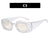 Hip-hop Punk Streetwear Geometric Ac Special-shaped Mirror Full Frame Women's Sunglasses