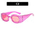 Hip-hop Punk Streetwear Geometric Ac Special-shaped Mirror Full Frame Women's Sunglasses