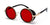 Hip-hop Punk Streetwear Solid Color Ac Round Frame Full Frame Men's Sunglasses