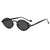 Hip-hop Punk Streetwear Solid Color Resin Oval Frame Full Frame Women's Sunglasses