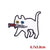 Hip-hop Retro Cat Embroidery Thread Cloth Sticker 1 Piece