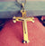 Hip-hop Retro Cross Metal Plating Gold Plated Men's Pendant Necklace