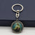 Hip-hop Retro Round Alloy Inlay Rhinestones Keychain