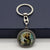 Hip-hop Retro Round Alloy Inlay Rhinestones Keychain