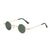 Hip-hop Retro Solid Color Ac Round Frame Full Frame Women's Sunglasses