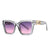 Hip-hop Retro Solid Color Pc Square Full Frame Women's Sunglasses