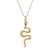 Hip-hop Retro Solid Color Snake Stainless Steel Polishing Necklace