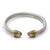 Hip-hop Retro Solid Color Stainless Steel Inlay Zircon Bangle